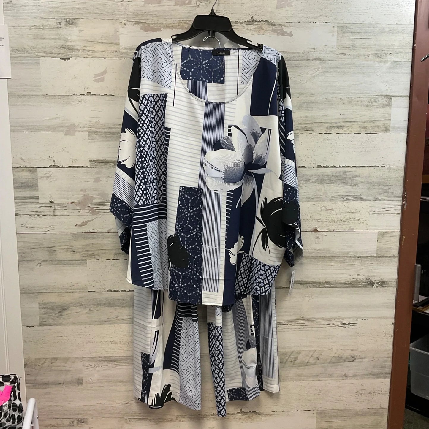 Pants Suit 2pc By Natori In Blue, Size: 3x