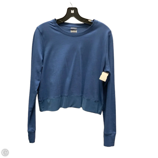 Athletic Top Long Sleeve Crewneck By HyperMV In Blue, Size: M