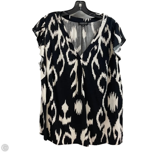 Blouse Short Sleeve By Rachel Zoe In Black, Size: 2x