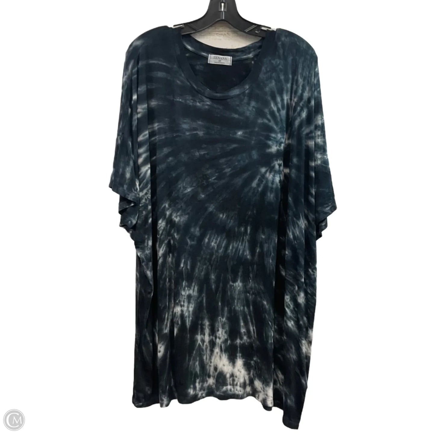 Top Short Sleeve Basic By Zenana In Black, Size: 2x