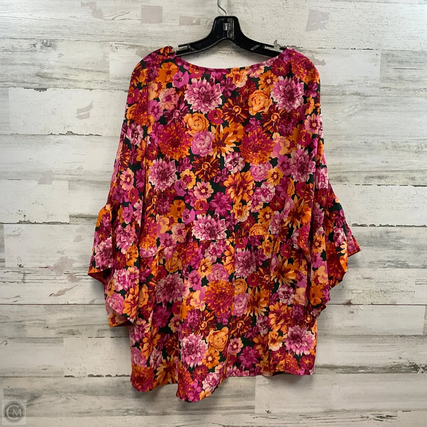 Blouse Short Sleeve By Emily Wonder In Purple, Size: 3x