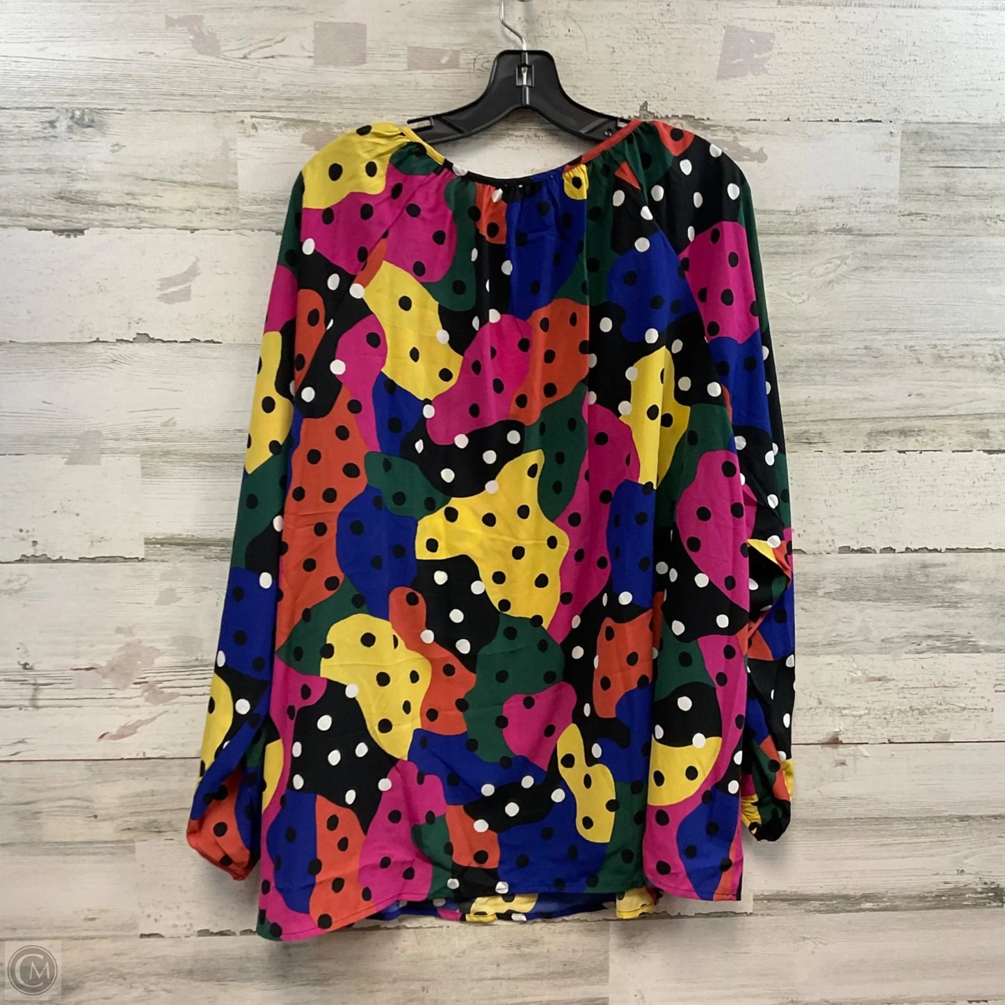 Blouse Long Sleeve By Emily Wonder In Green, Size: 3x