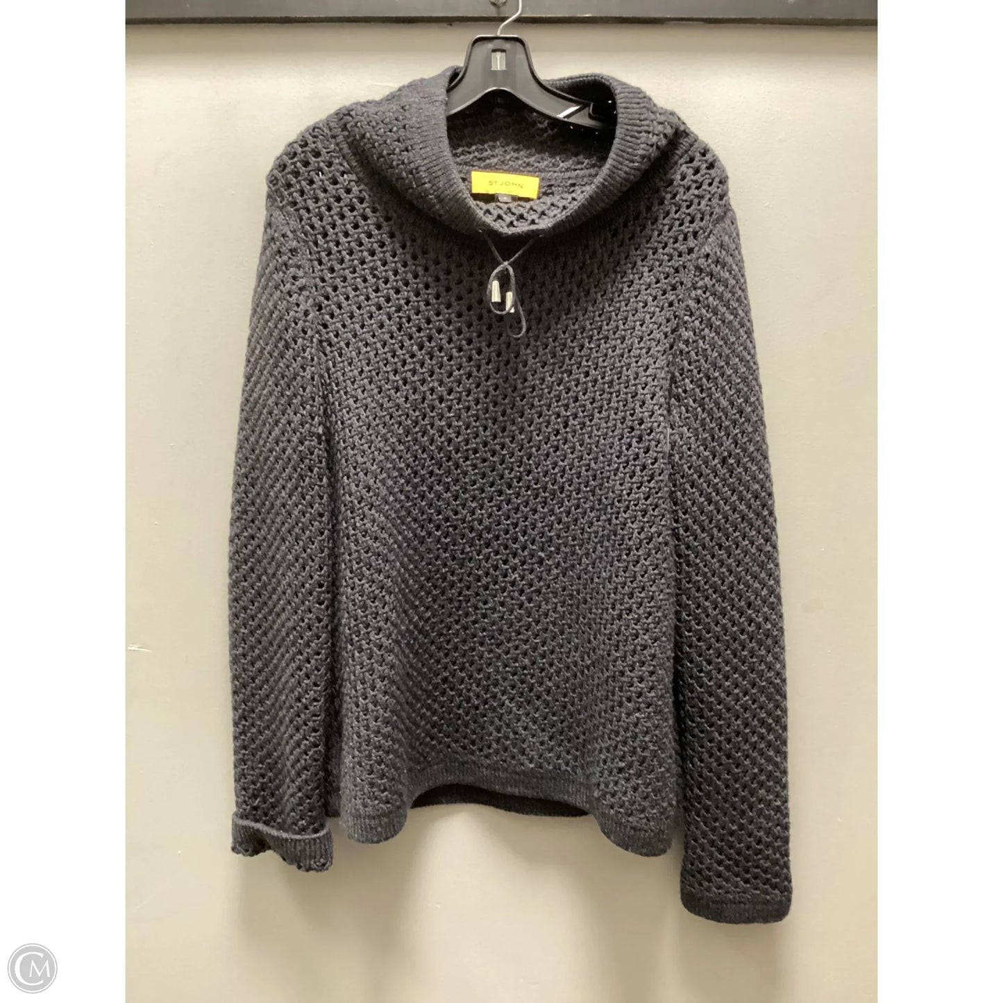 Sweater Luxury Designer By St John Collection In Grey, Size: M