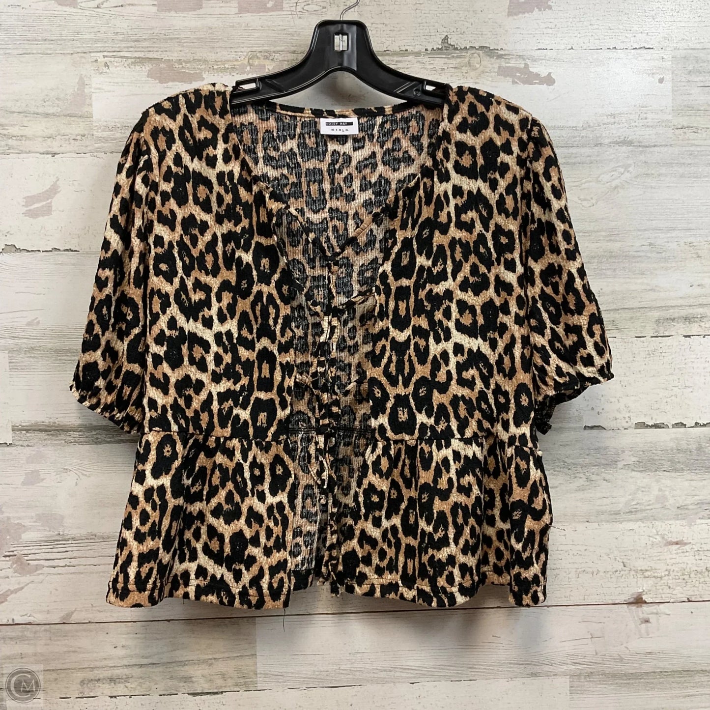 Blouse Short Sleeve By Noisy May In Animal Print, Size: L