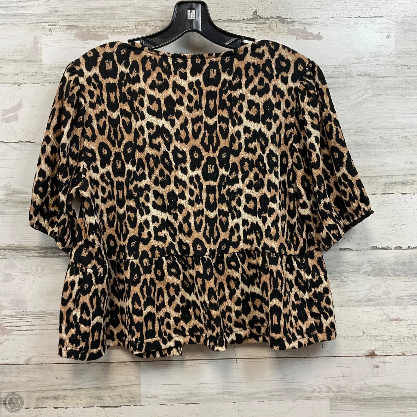 Blouse Short Sleeve By Noisy May In Animal Print, Size: L