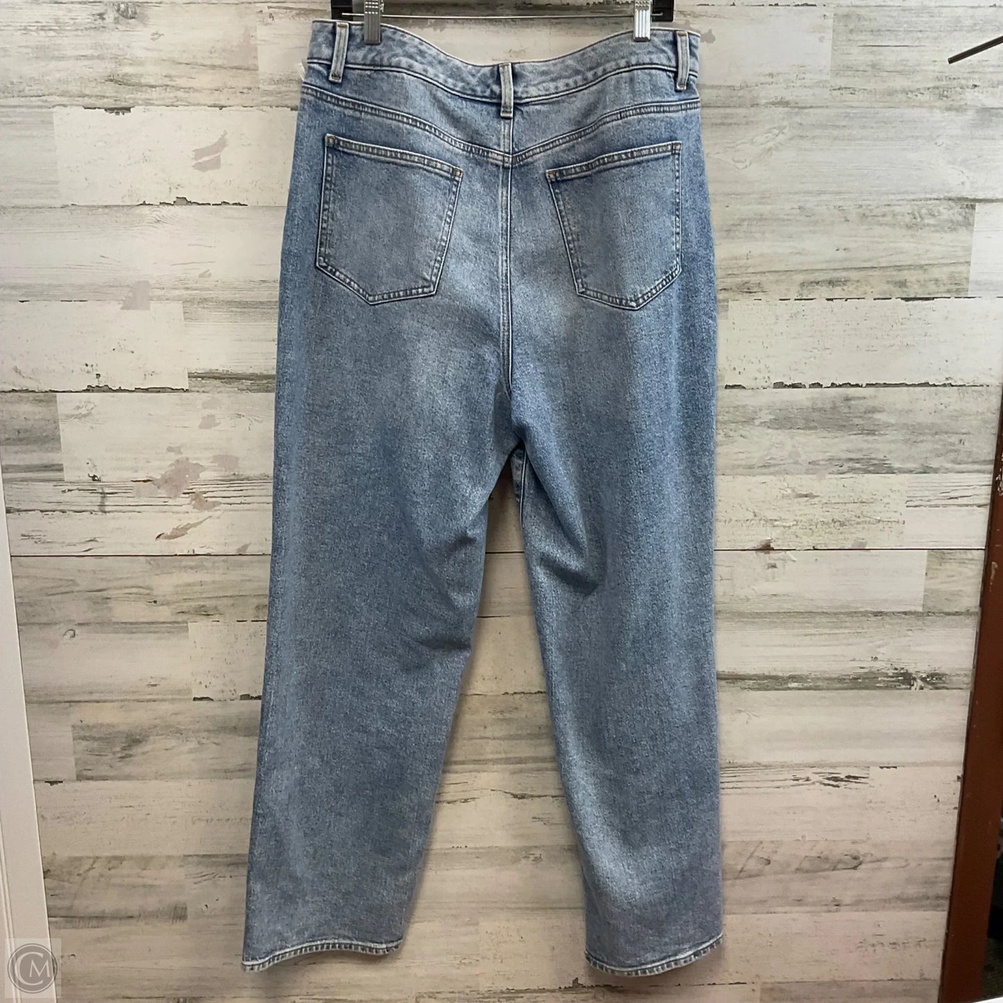 Jeans Straight By Talbots In Blue Denim, Size: 14