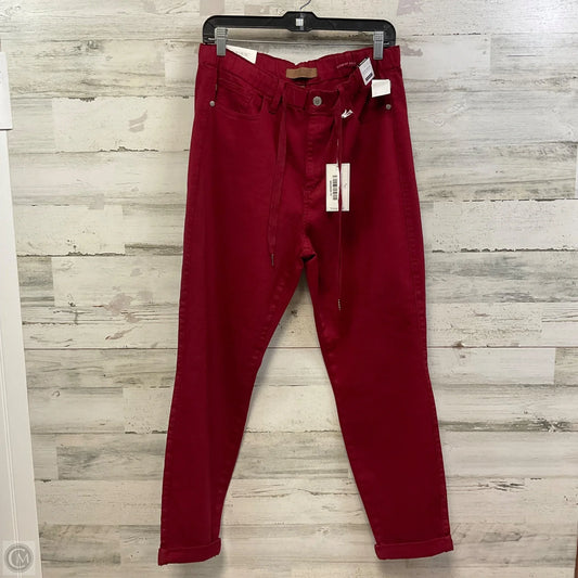 Jeans Straight By Judy Blue In Red Denim, Size: 12