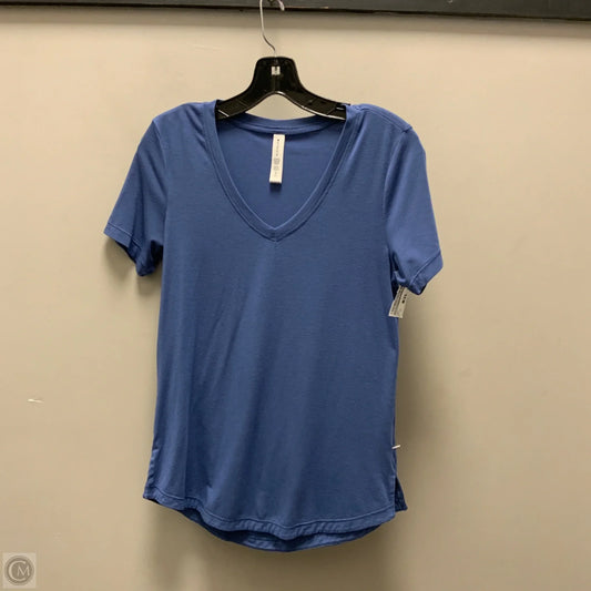 Athletic Top Short Sleeve By Athleta In Blue, Size: Xs