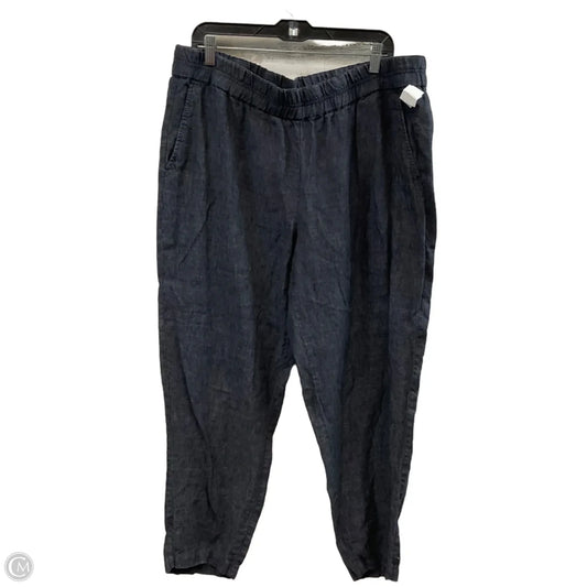Pants Linen By Eileen Fisher In Black, Size: Xl