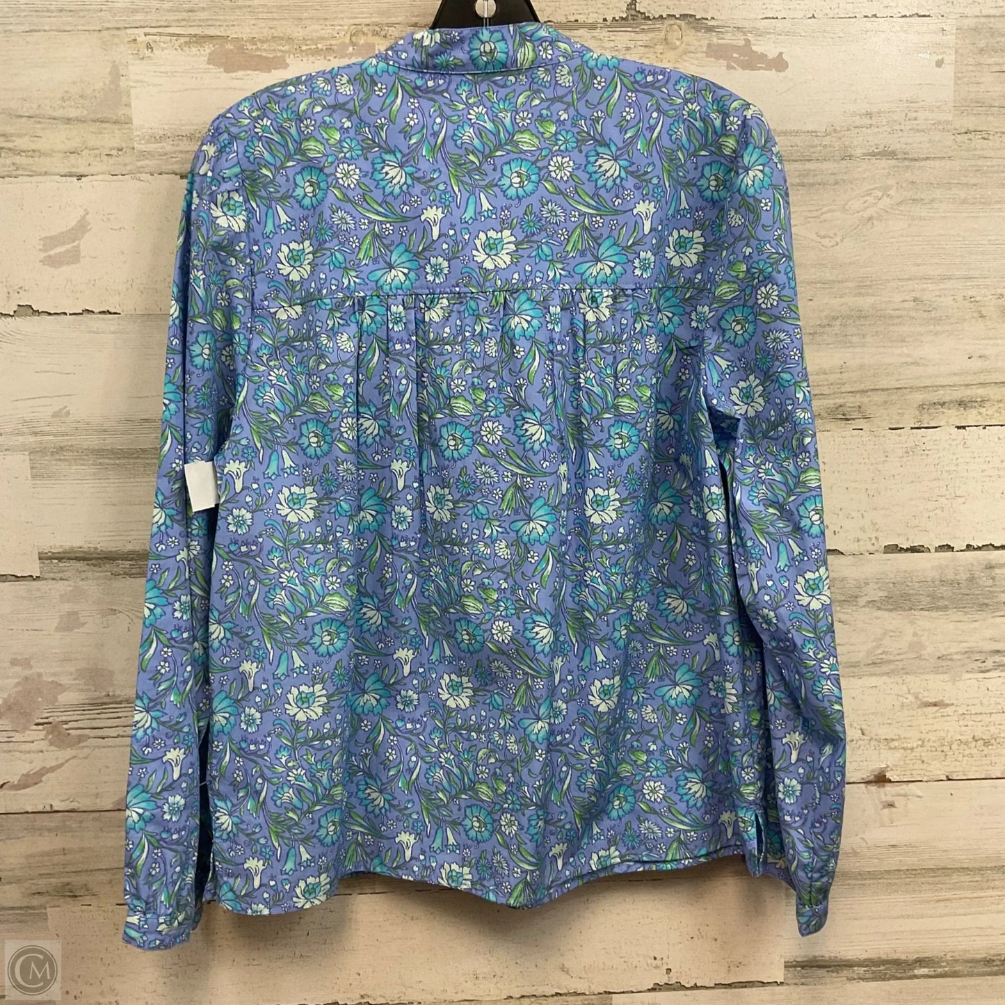 Blouse Long Sleeve By J. Crew In Blue, Size: M
