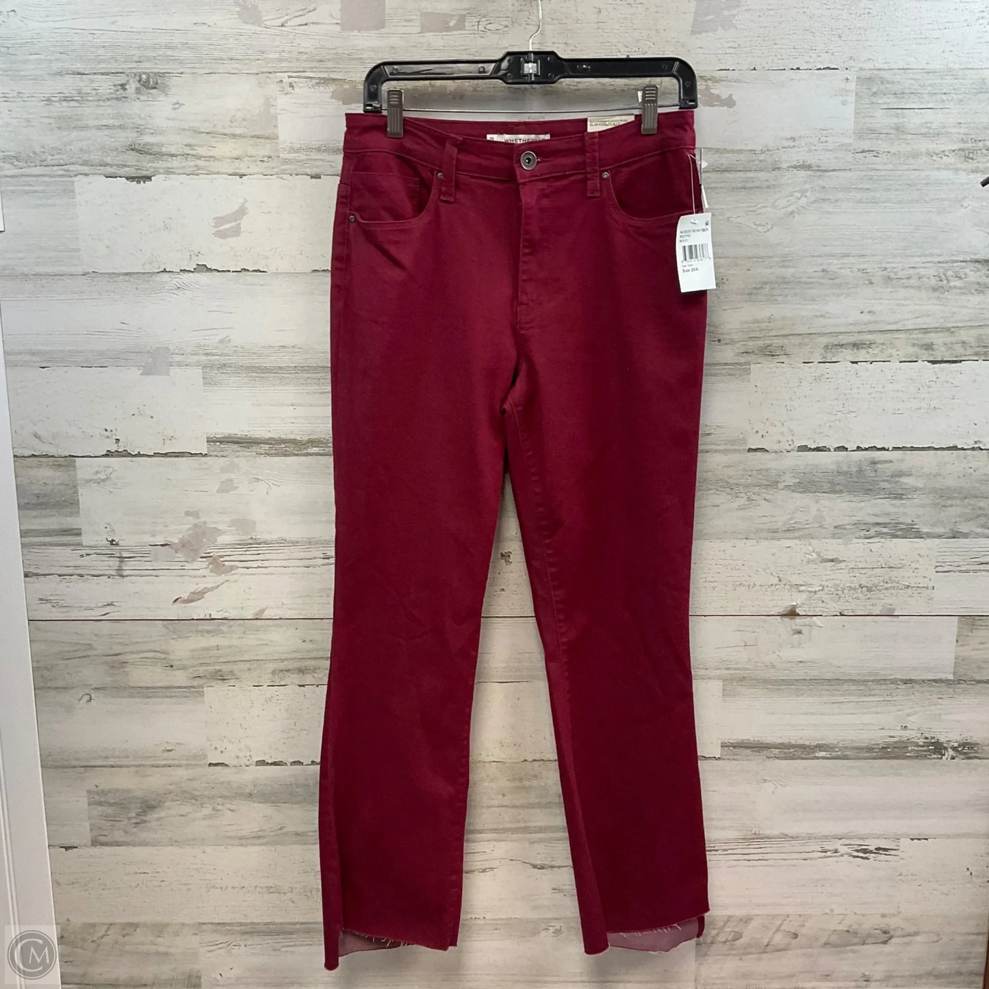 Jeans Flared By WHEATHERLY In Red Denim, Size: 6