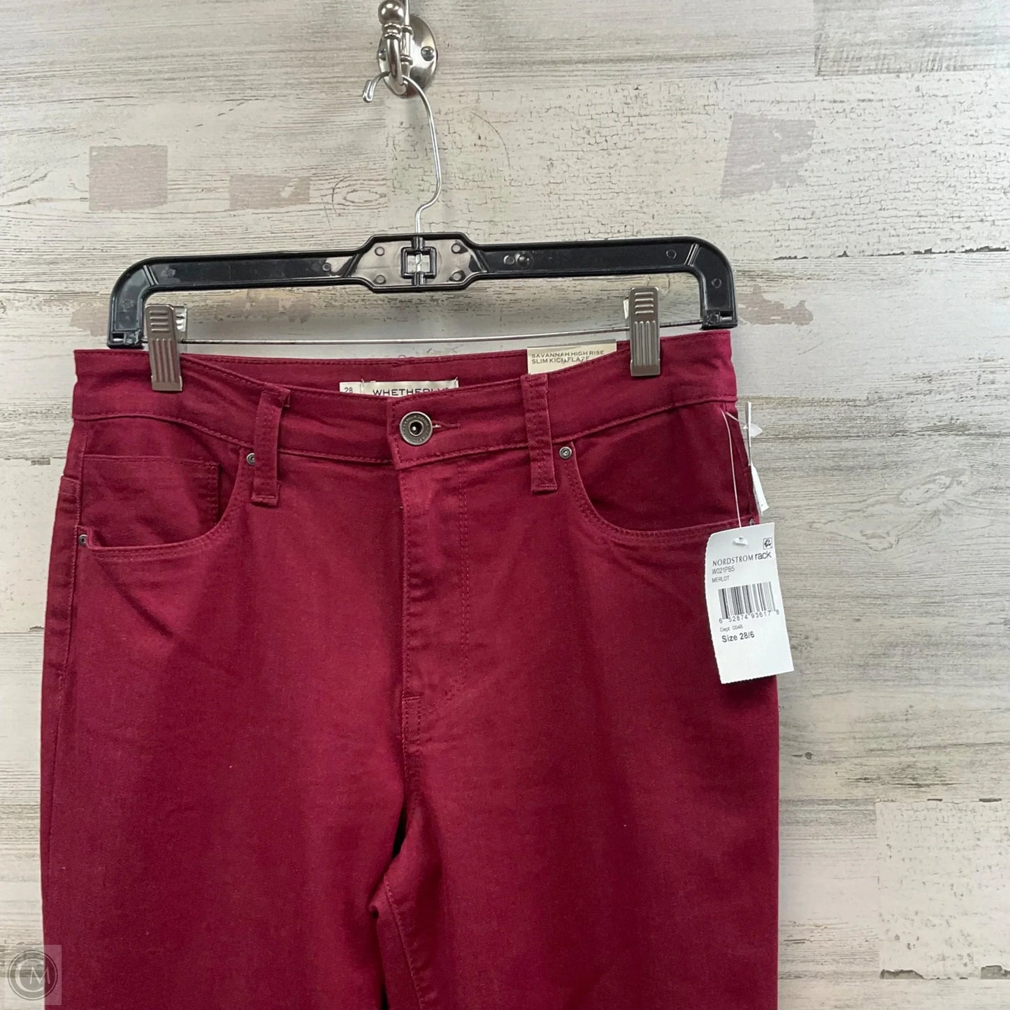 Jeans Flared By WHEATHERLY In Red Denim, Size: 6