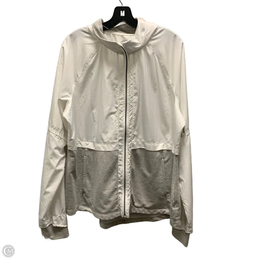 Athletic Jacket By Avia In White, Size: 2x