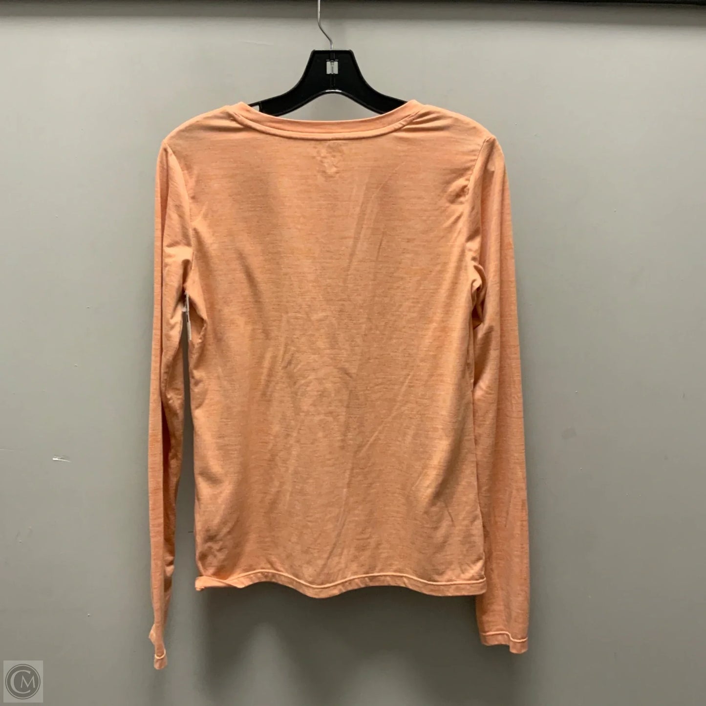 Athletic Top Long Sleeve Crewneck By Reebok In Orange, Size: S