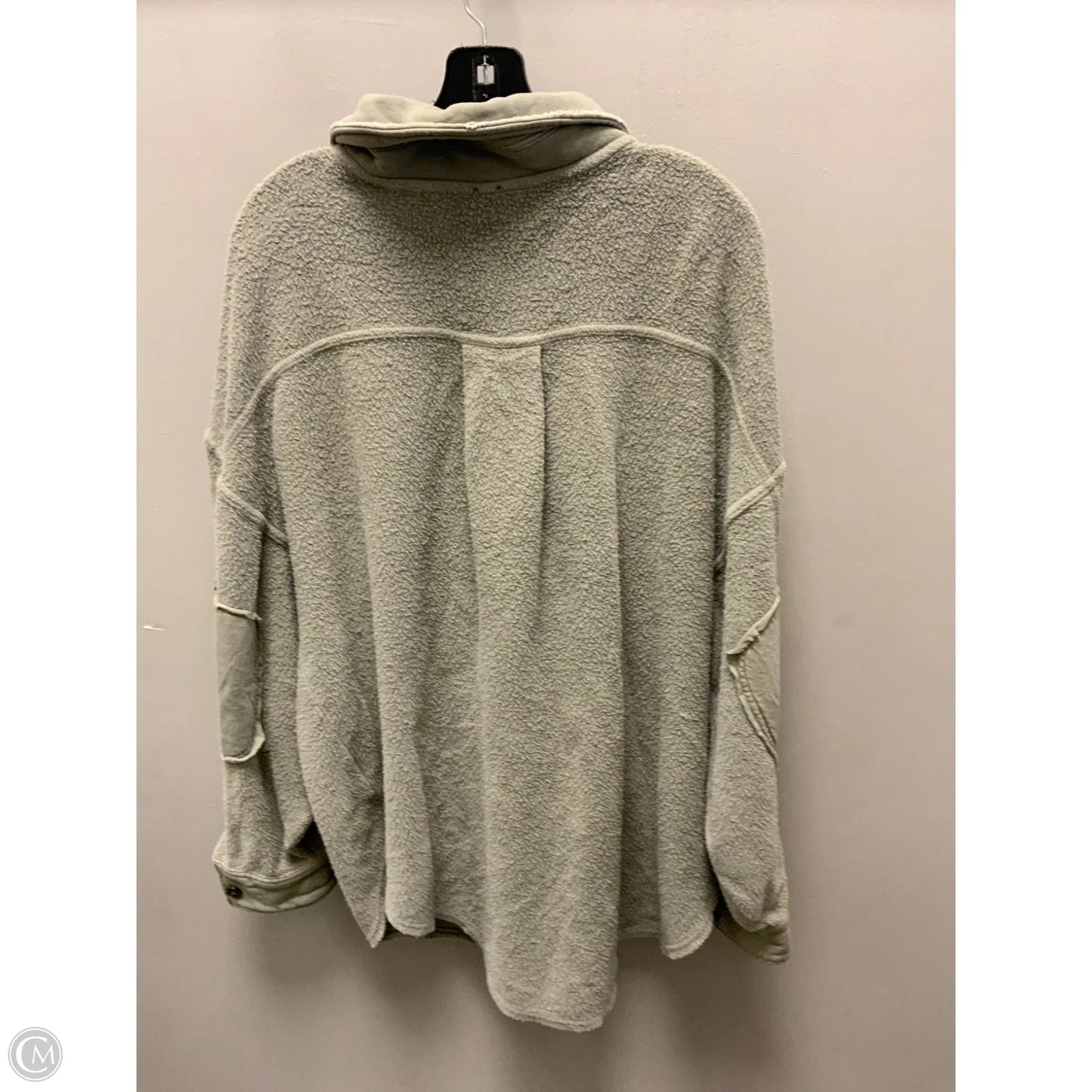 Jacket Shirt By Free People In Green, Size: M