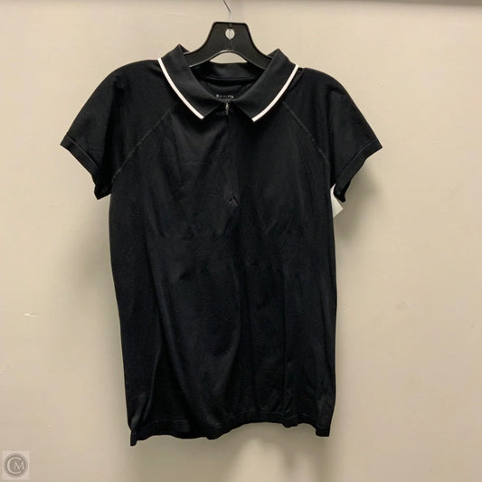Athletic Top Short Sleeve By Athleta In Black, Size: L