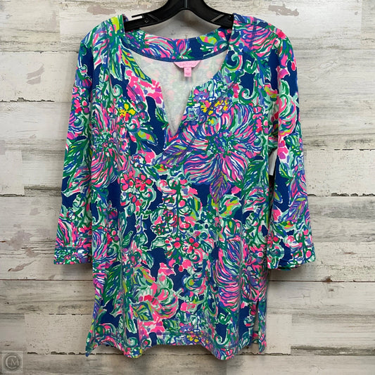 Top Long Sleeve By Lilly Pulitzer In Blue, Size: M