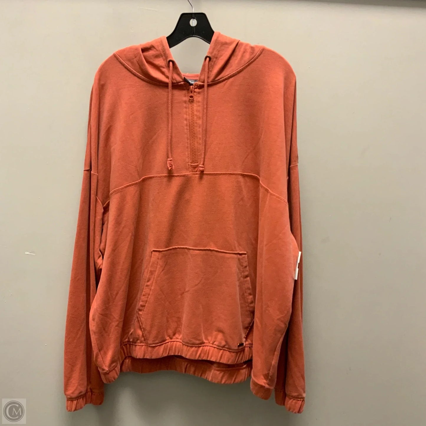 Athletic Top Long Sleeve Hoodie By Eddie Bauer In Orange, Size: Xxl