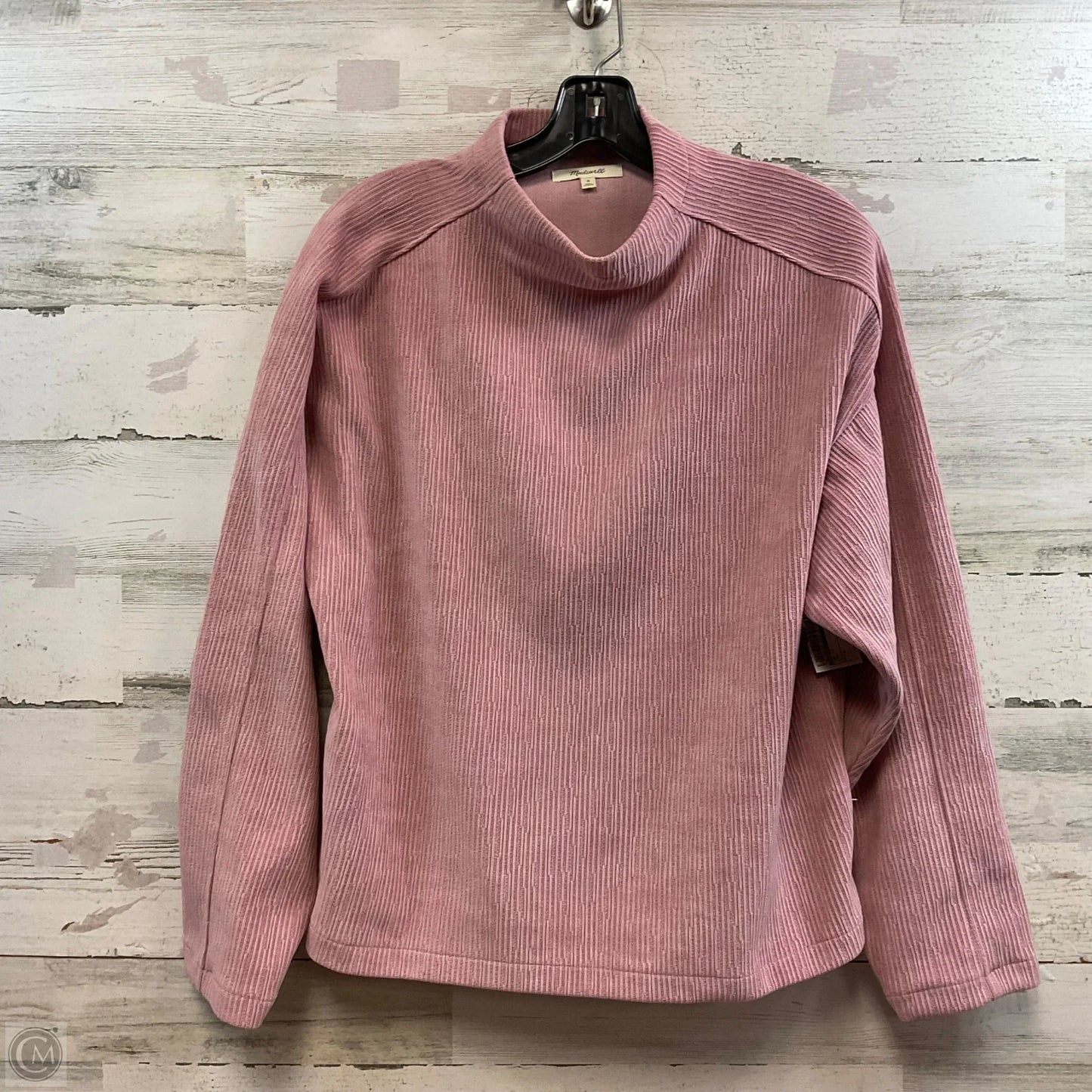 Top Long Sleeve By Madewell In Pink, Size: M