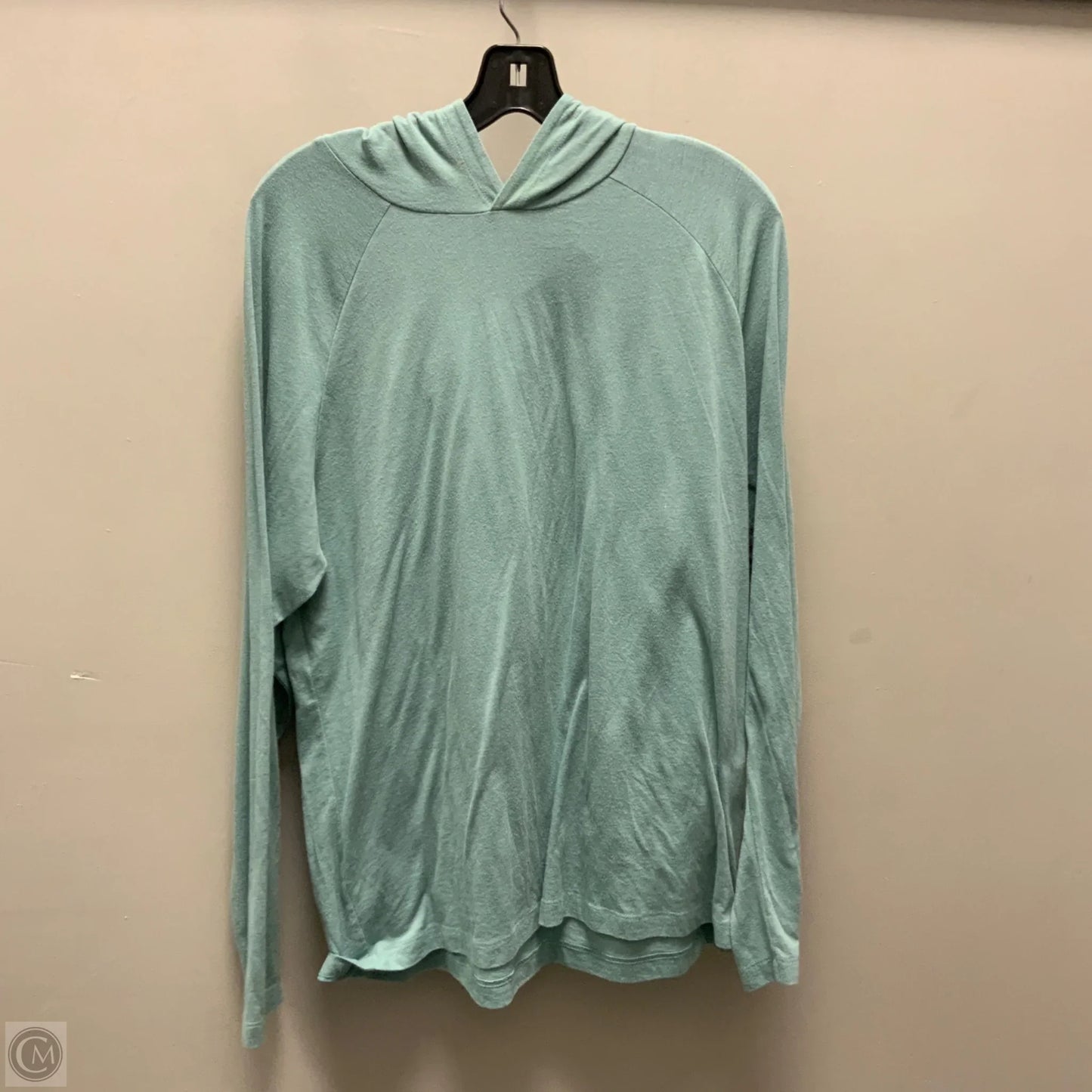 Athletic Top Long Sleeve Hoodie By Alo In Green, Size: L