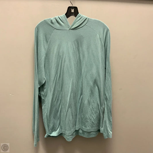 Athletic Top Long Sleeve Hoodie By Alo In Green, Size: L