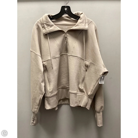 Athletic Top Long Sleeve Collar By Old Navy In Brown, Size: Xl