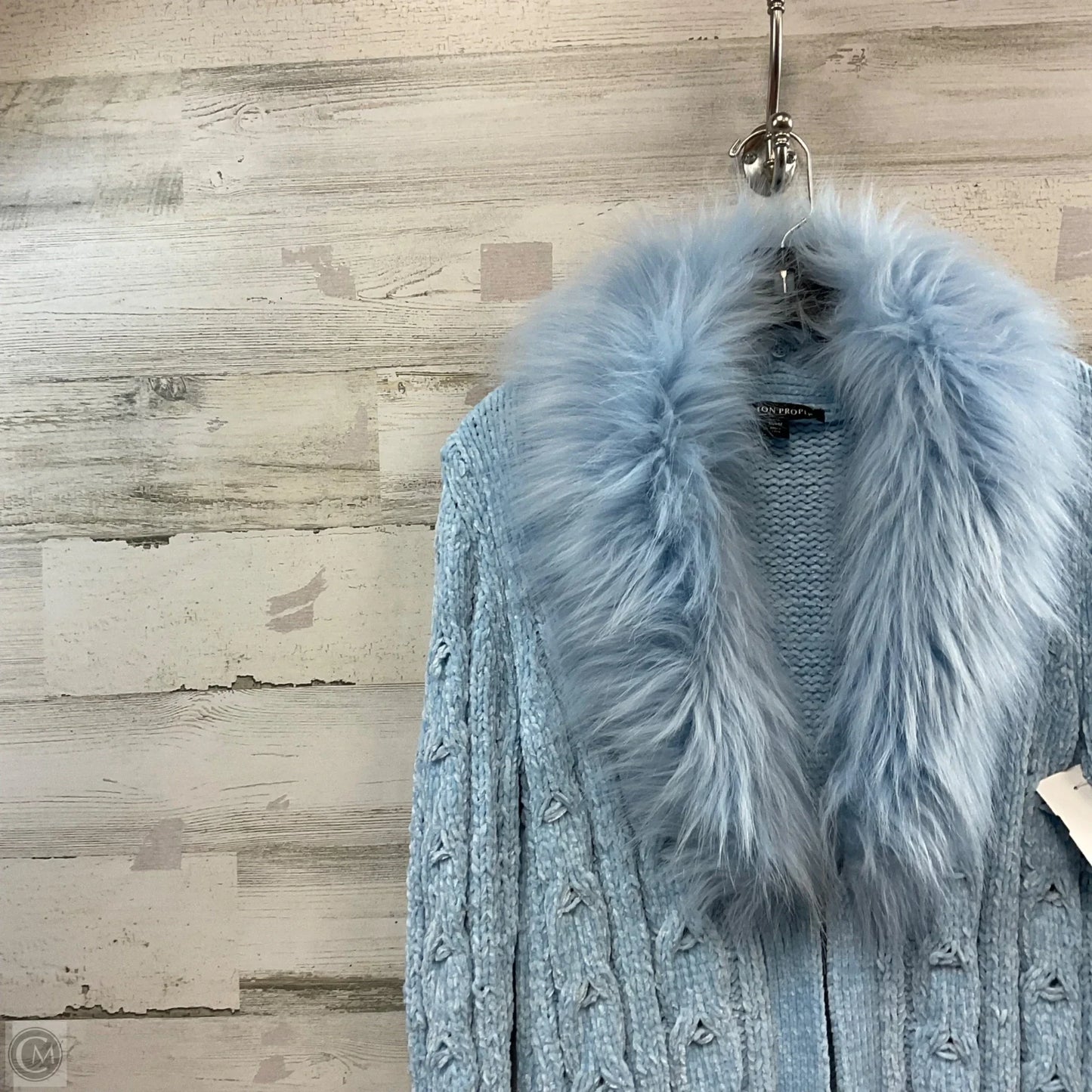 Sweater Cardigan By Boston Proper In Blue, Size: M