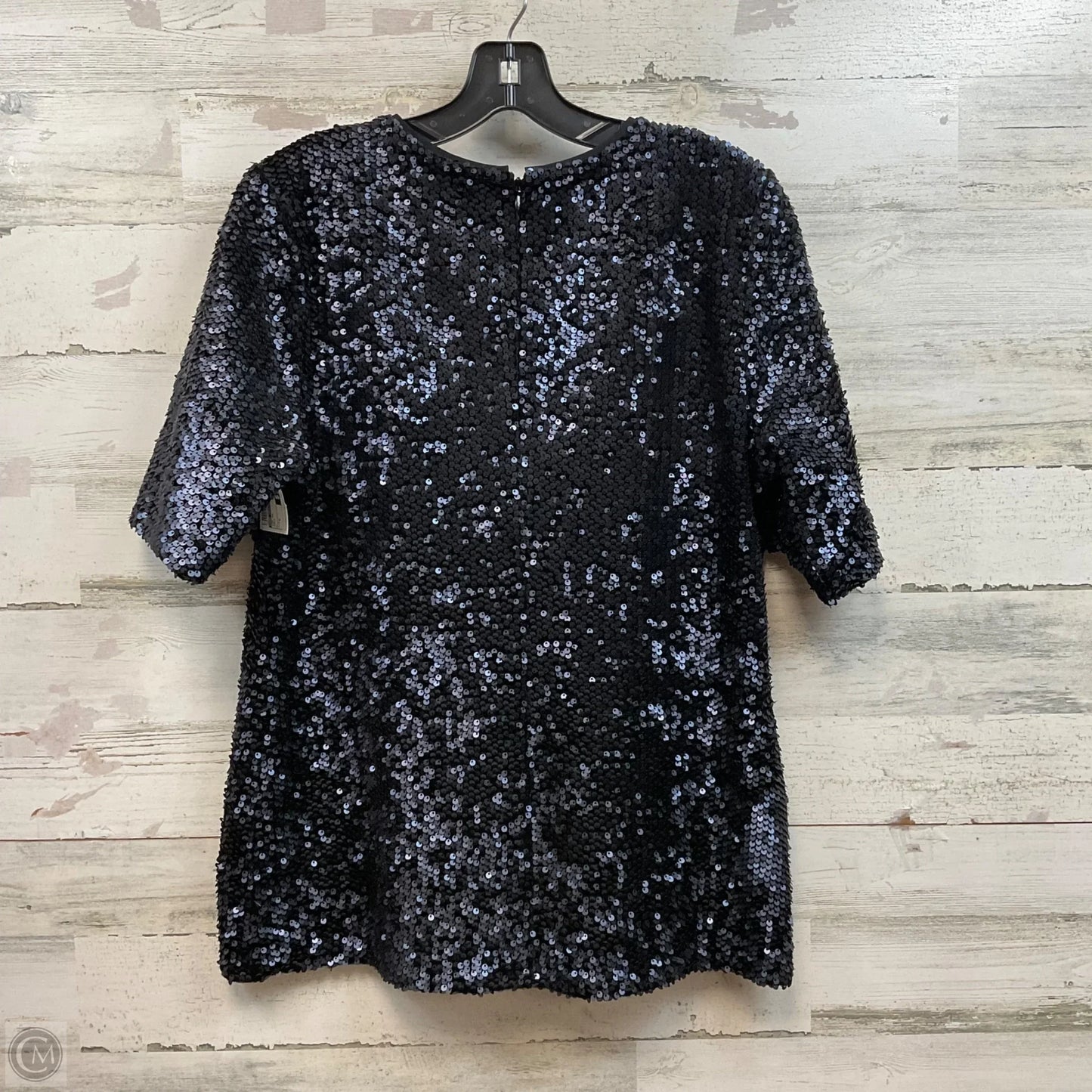 Top Short Sleeve By Ann Taylor In Navy, Size: L