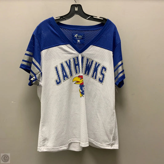 Top Short Sleeve By 4HER In White, Size: 2x