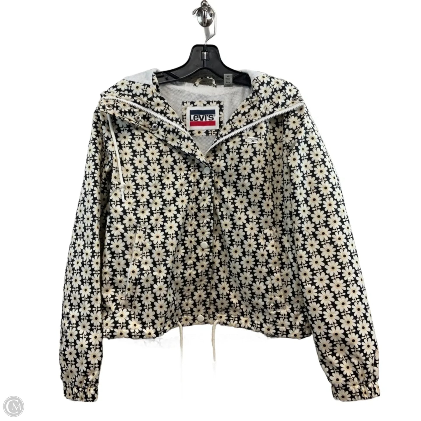 Jacket Windbreaker By Levis In Black, Size: Xs