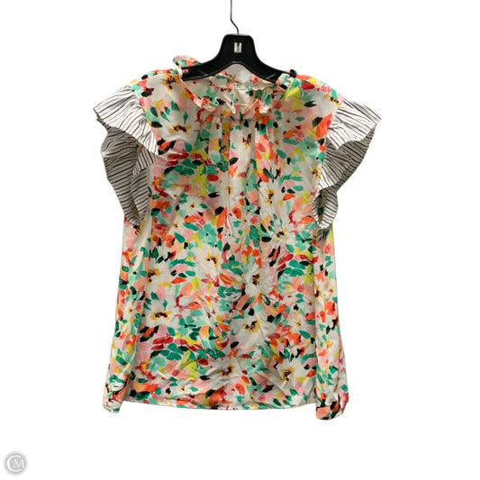 Blouse Short Sleeve By Jodifl In White, Size: L