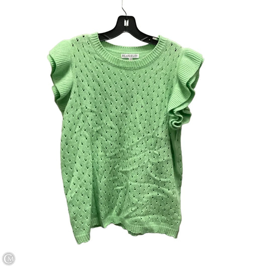Sweater Short Sleeve By Blakeley In Green, Size: L