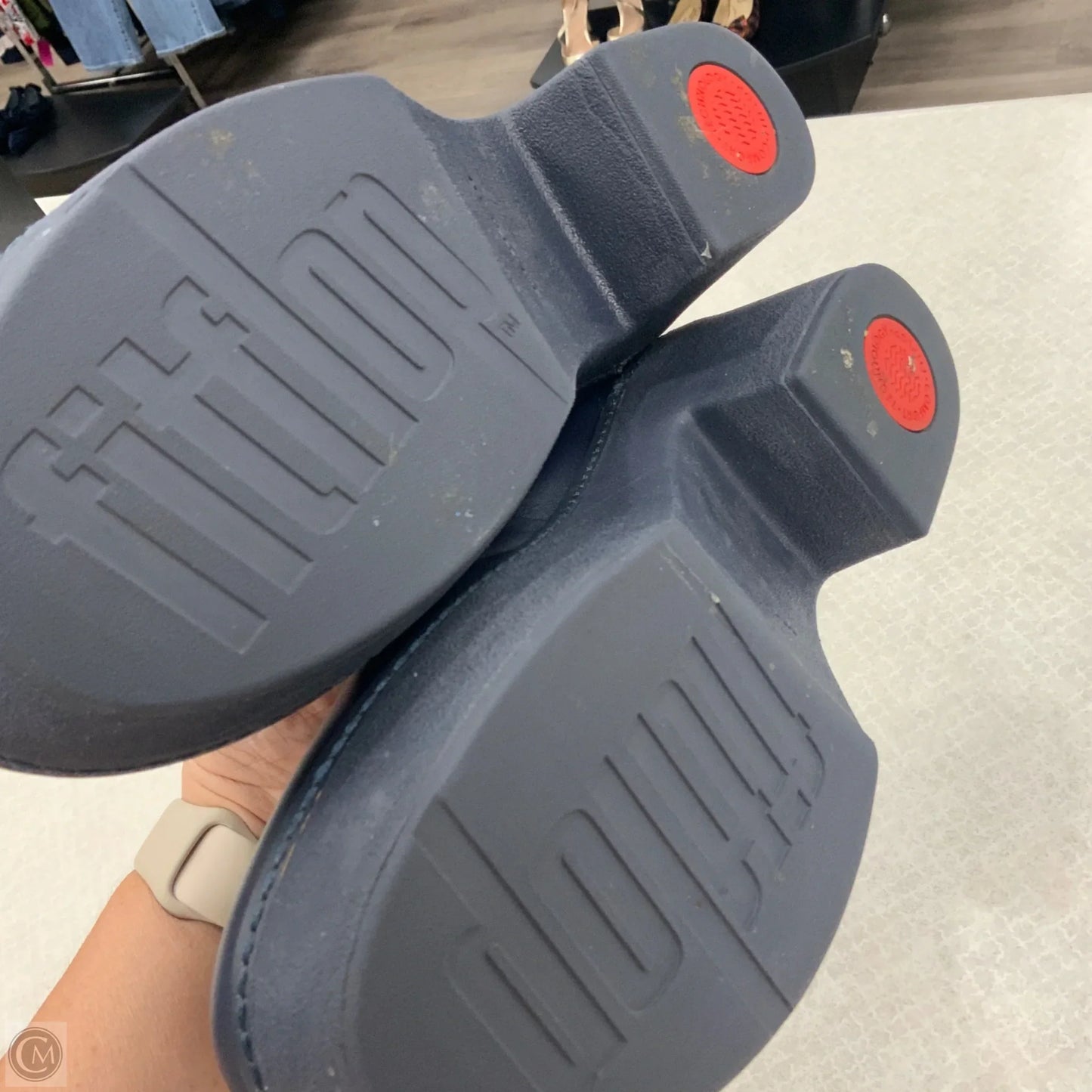 Shoes Heels Block By Fitflop In Blue, Size: 10