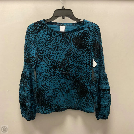 Top Long Sleeve By Chicos In Blue, Size: Xs
