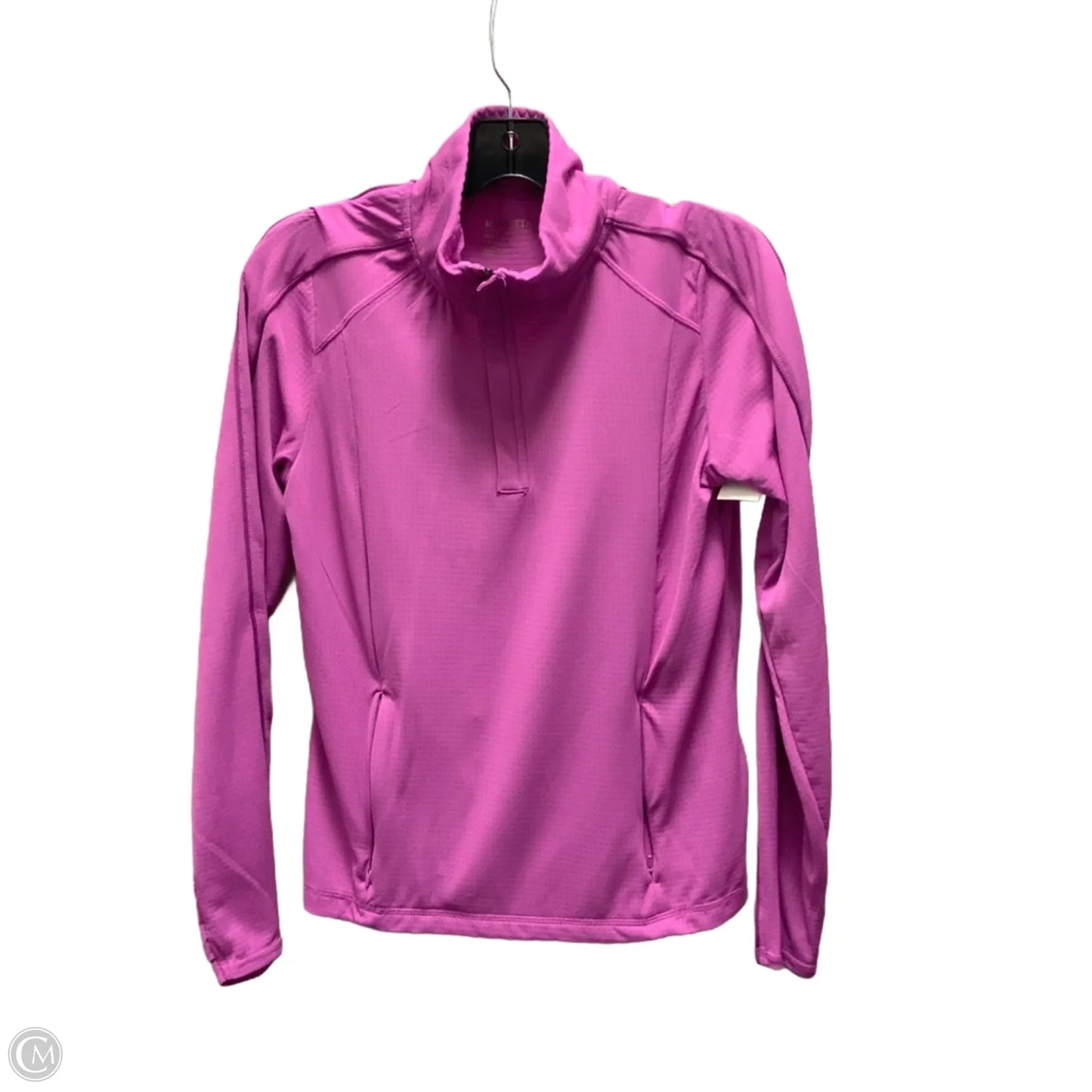 Athletic Top Long Sleeve Collar By Mondetta In Purple, Size: S