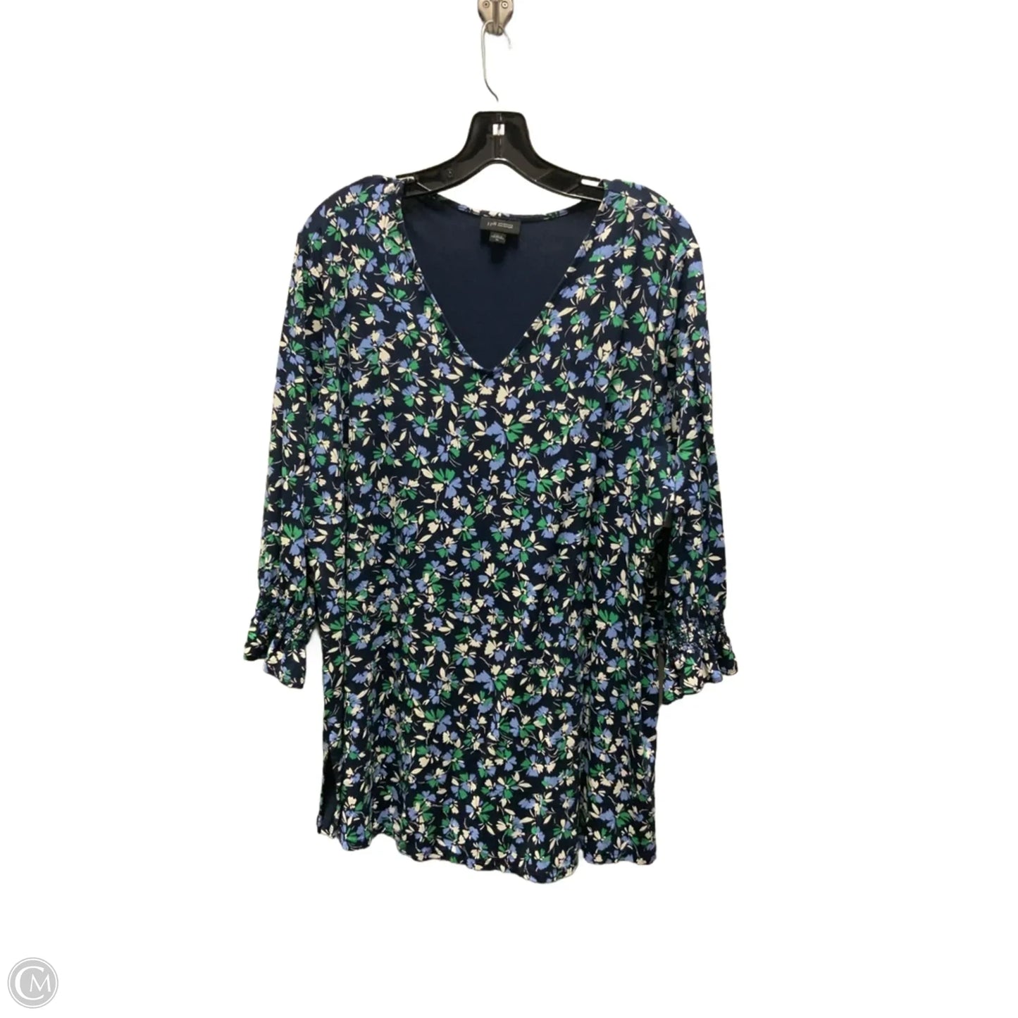 Top 3/4 Sleeve By J. Jill In Blue, Size: Xl