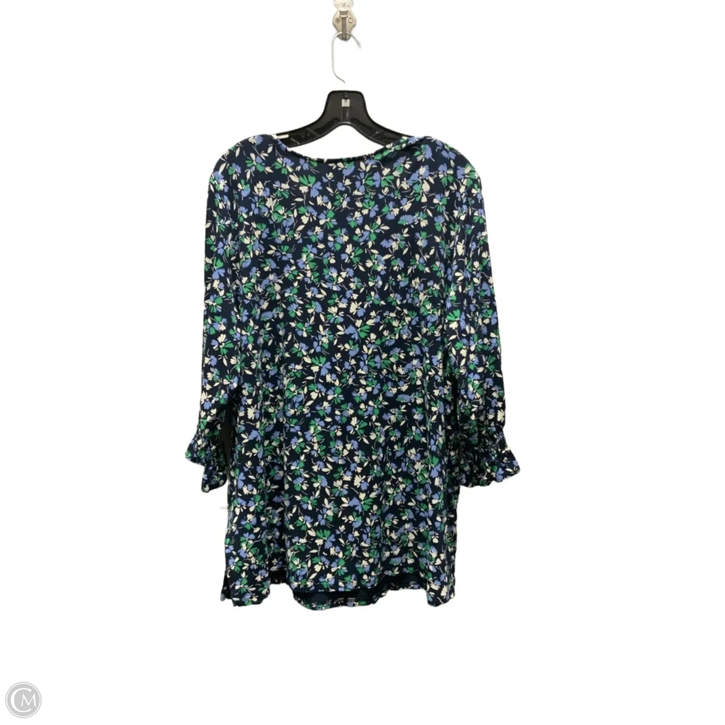 Top 3/4 Sleeve By J. Jill In Blue, Size: Xl