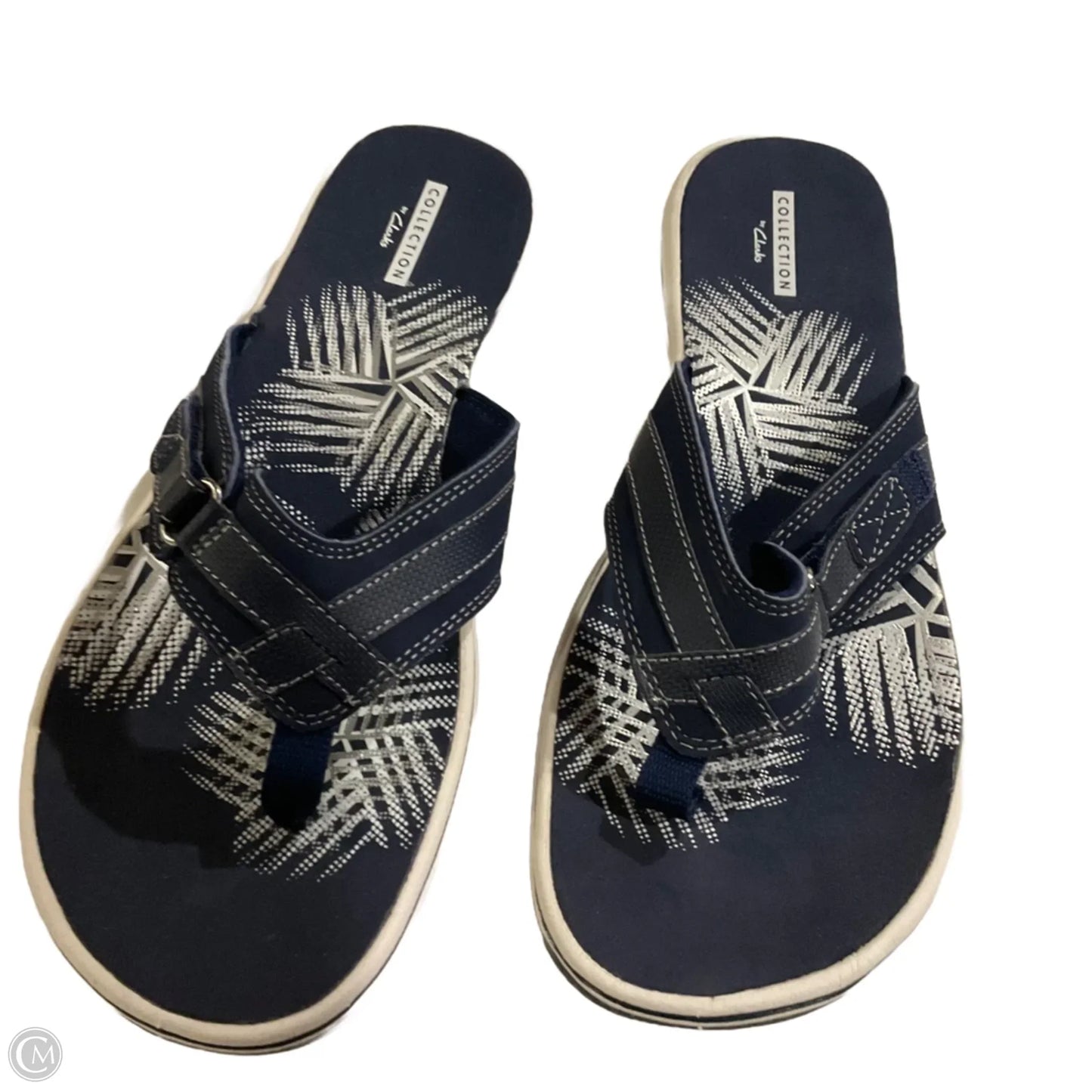 Sandals Flip Flops By Clarks In Blue, Size: 10