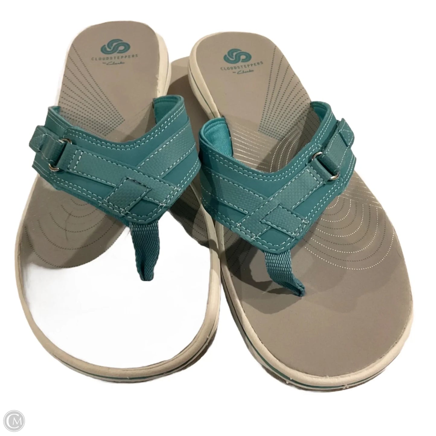 Sandals Flip Flops By Clarks In Green, Size: 10