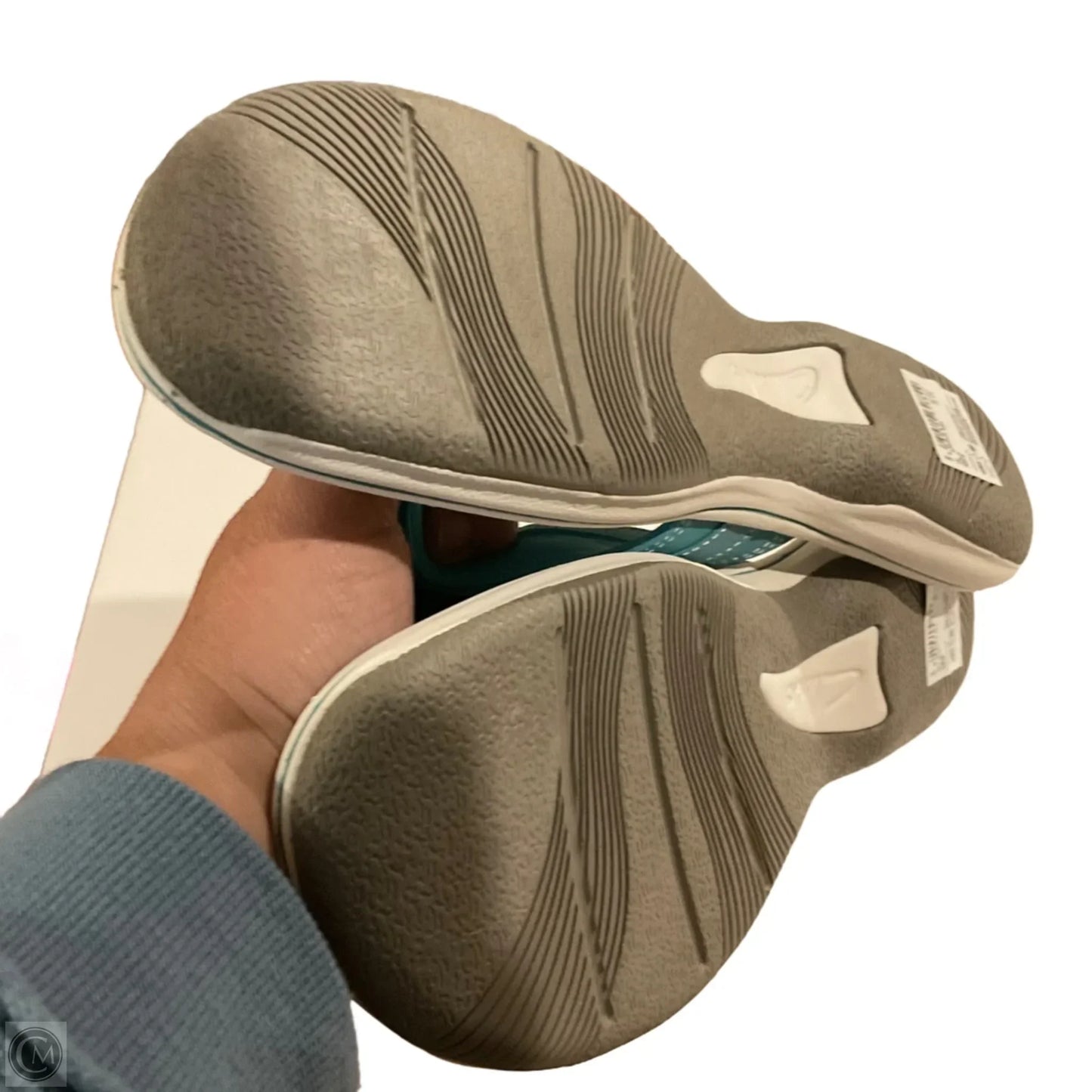 Sandals Flip Flops By Clarks In Green, Size: 10