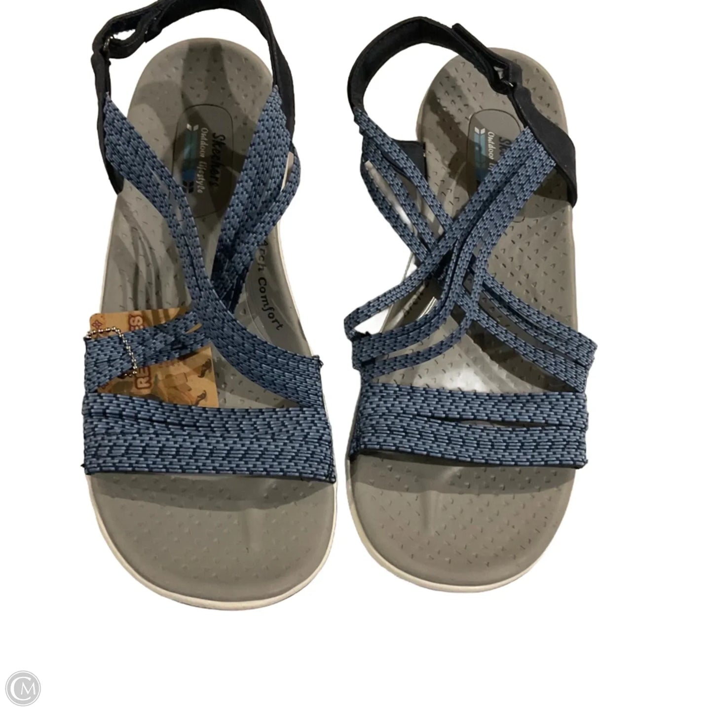 Sandals Flats By Skechers In Blue, Size: 11