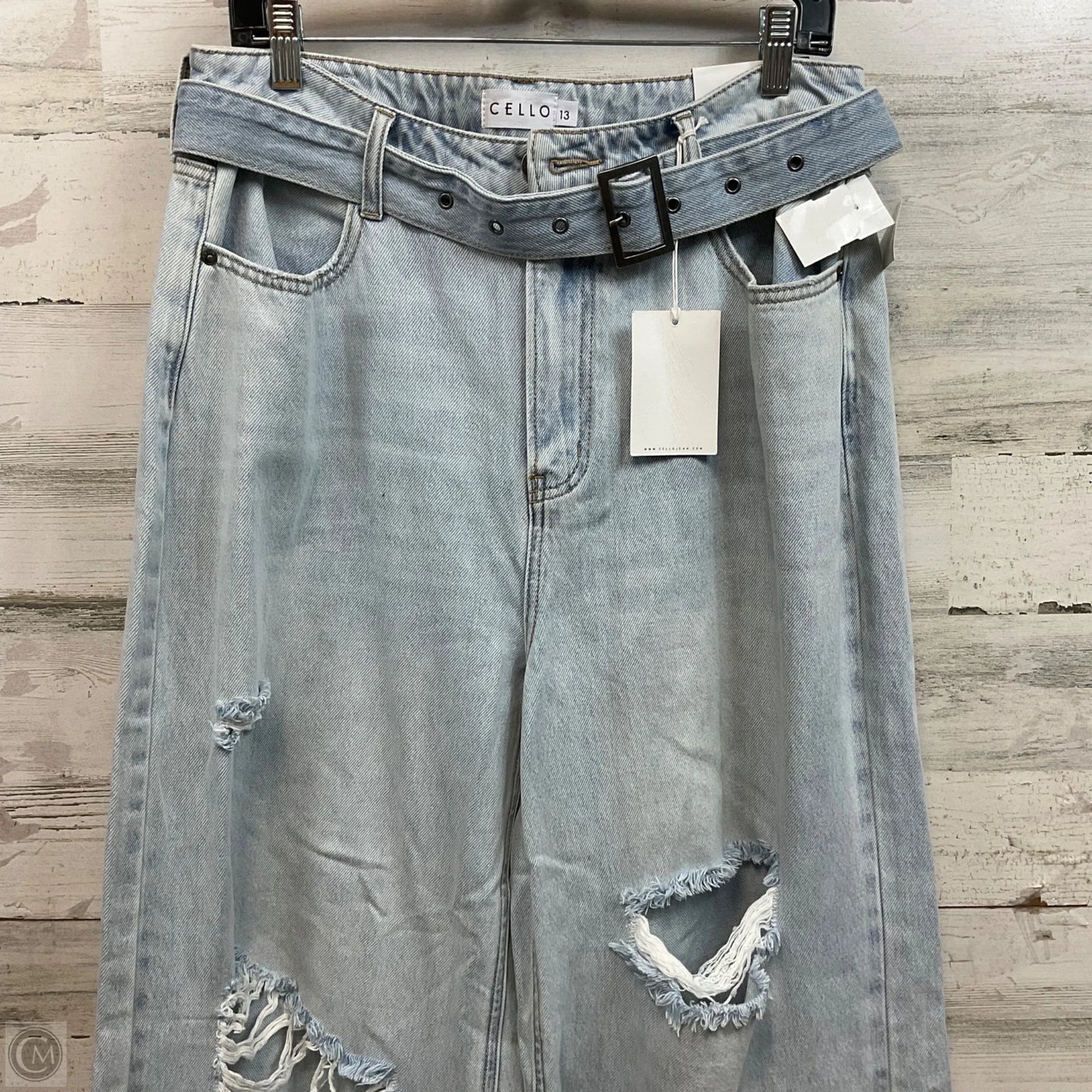 Jeans Wide Leg By Cello In Blue Denim, Size: 12