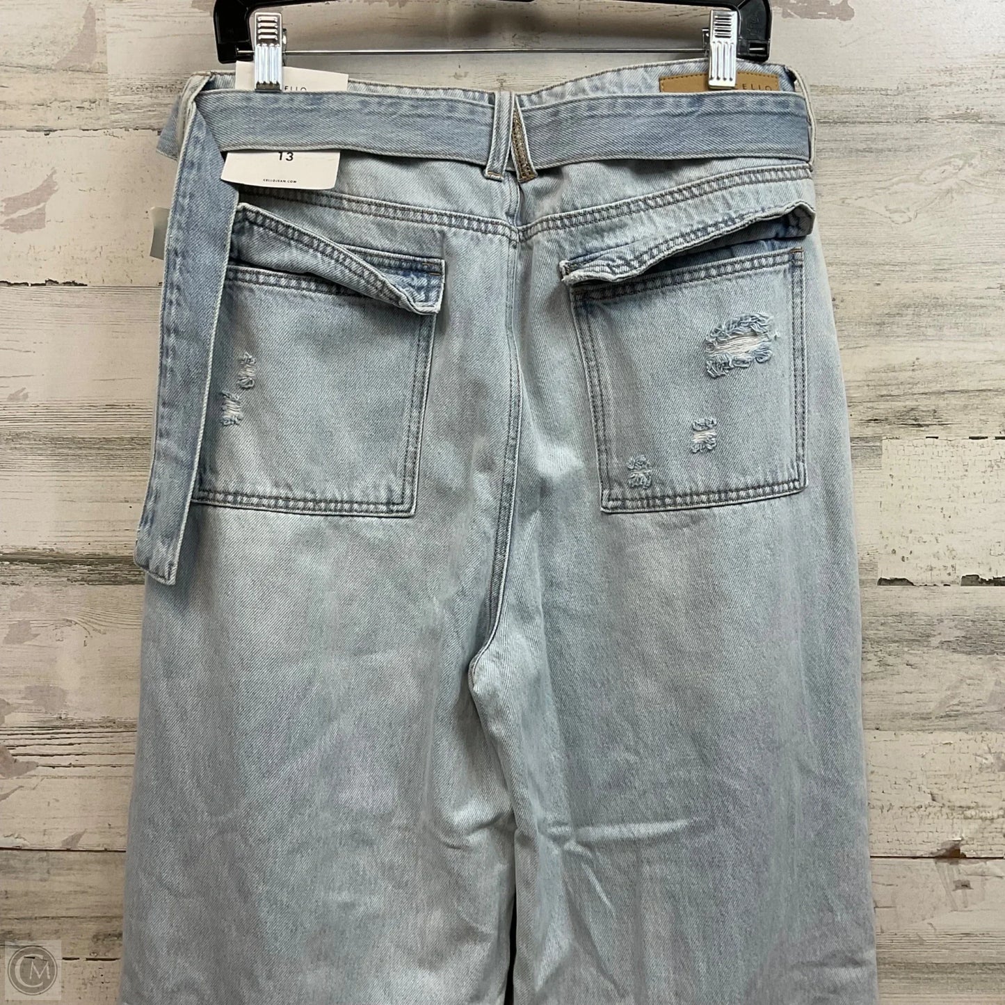 Jeans Wide Leg By Cello In Blue Denim, Size: 12