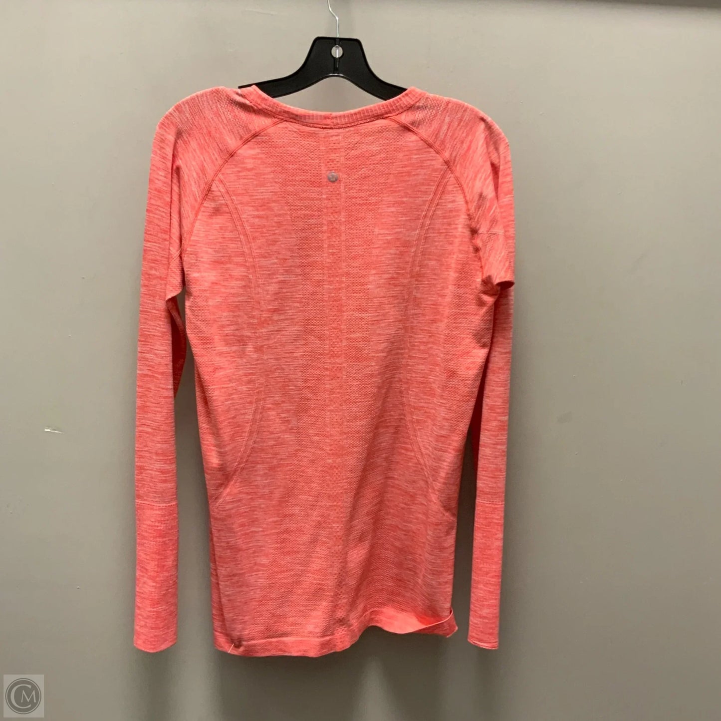 Athletic Top Long Sleeve Crewneck By Lululemon In Orange, Size: L