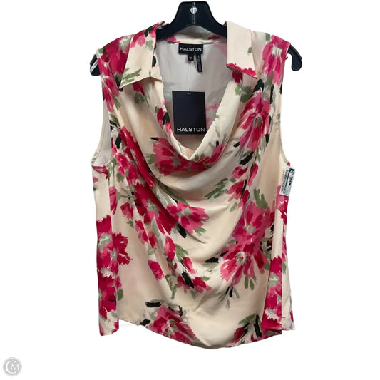 Blouse Designer By Halston In Pink, Size: L