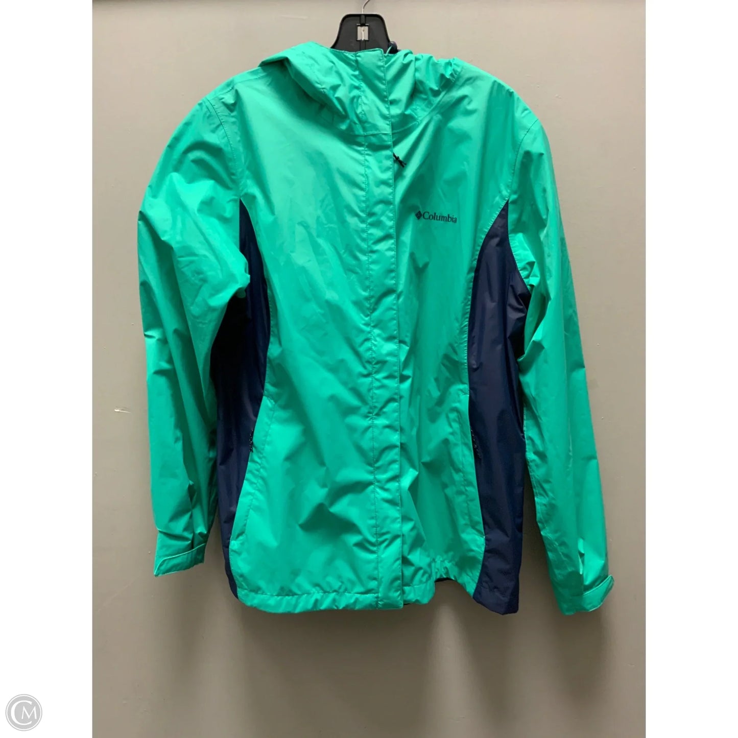 Jacket Windbreaker By Columbia In Green, Size: Xl