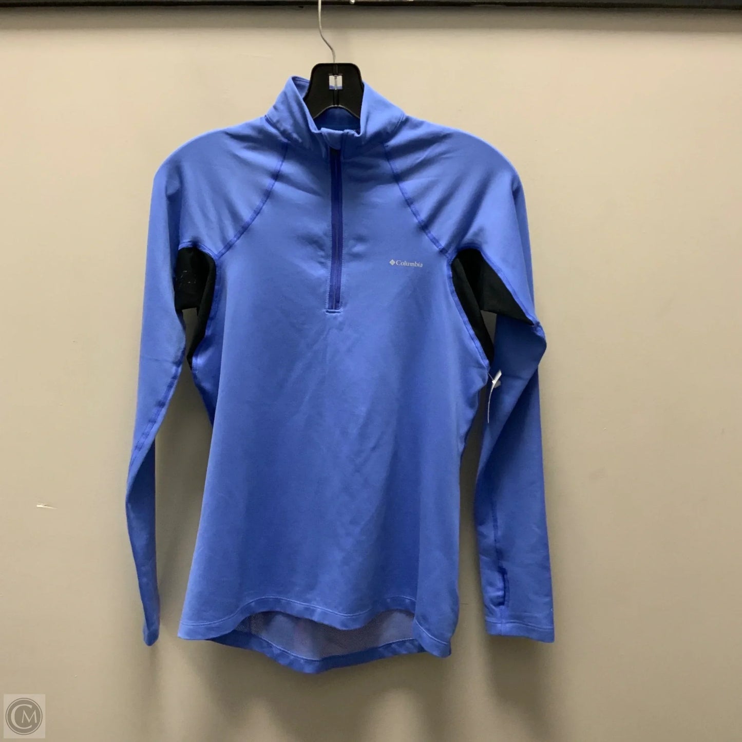 Athletic Top Long Sleeve Collar By Columbia In Blue, Size: S