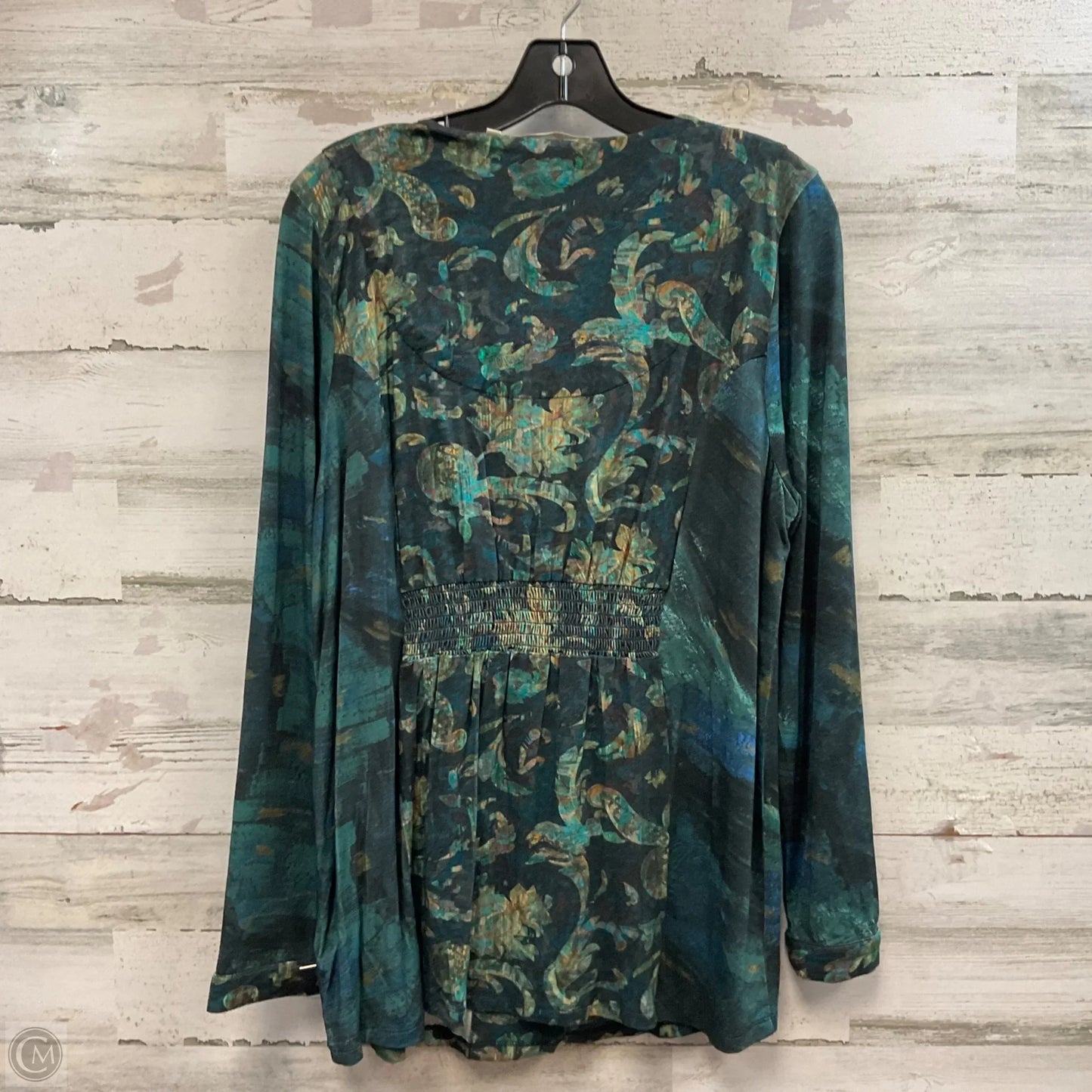Blouse Long Sleeve By Soft Surroundings In Green, Size: L