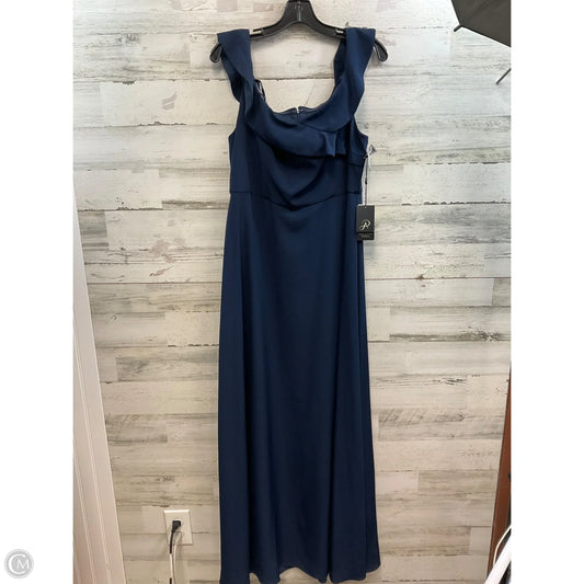 Dress Party Long By Adrianna Papell In Blue, Size: L