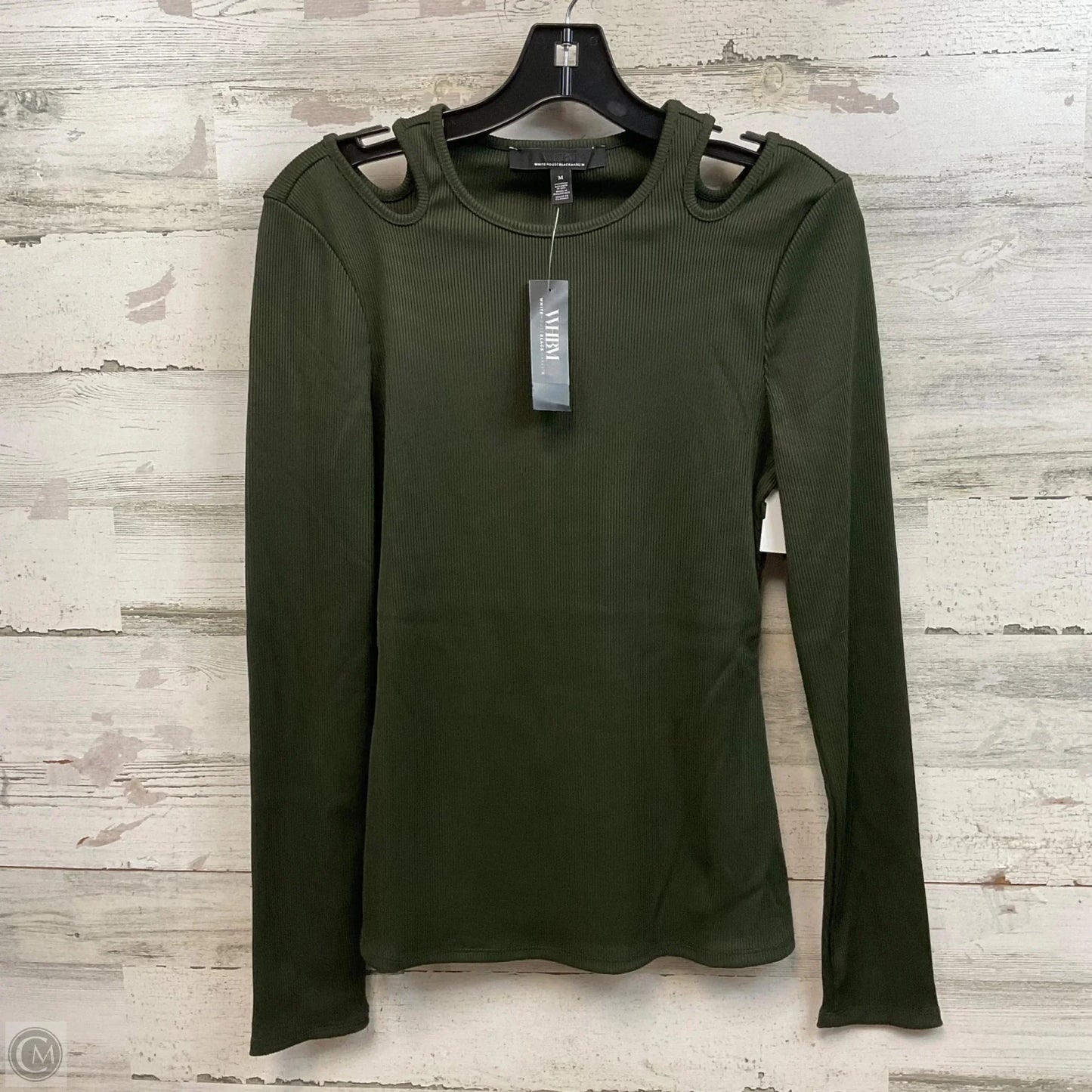 Top Long Sleeve By White House Black Market In Green, Size: M